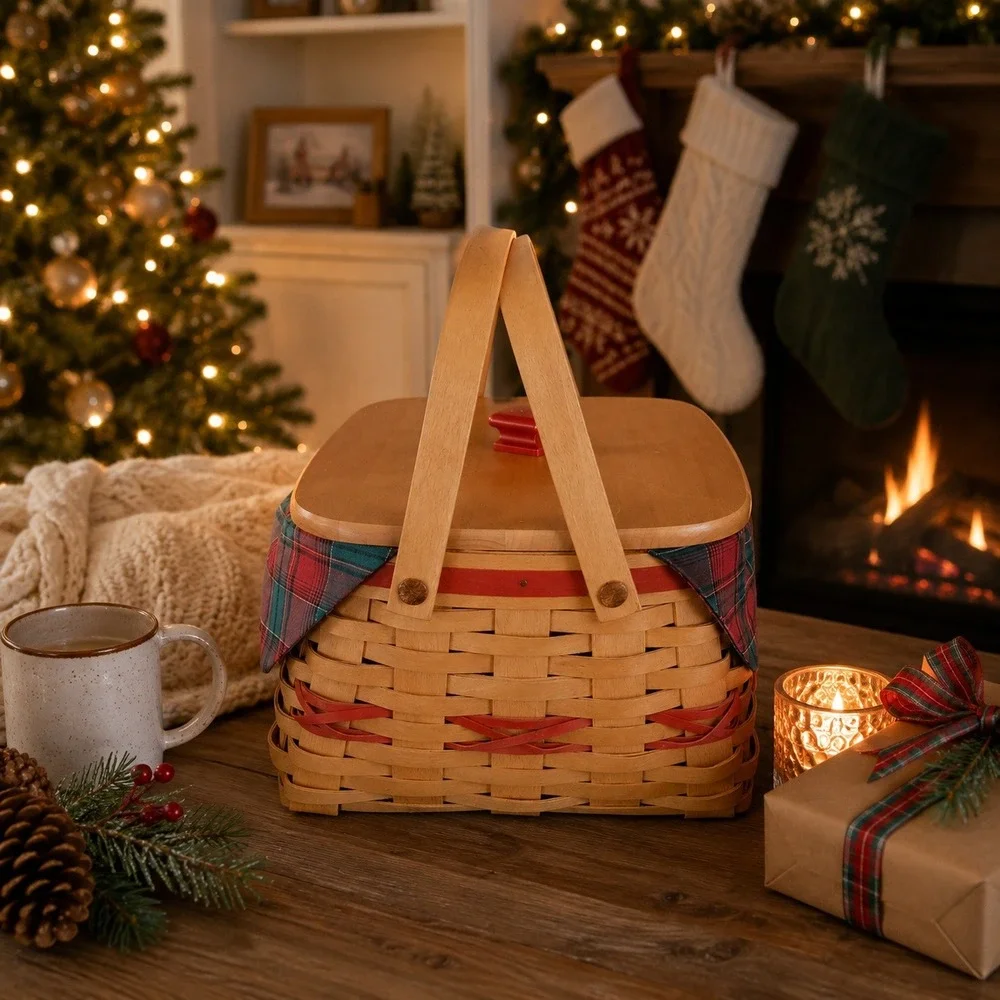 2000 Longaberger Christmas Collection Deck the‎ Halls Basket
